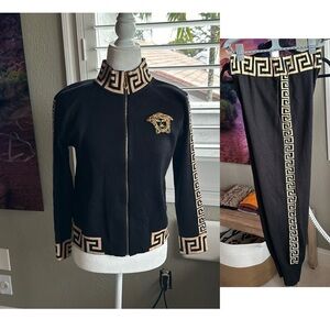 Vintage Bomber Sweater and Pant Suit